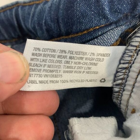 Cherokee Girls Denim Shorts Size S 6/6X Adjustable Waist - Picture 4 of 6